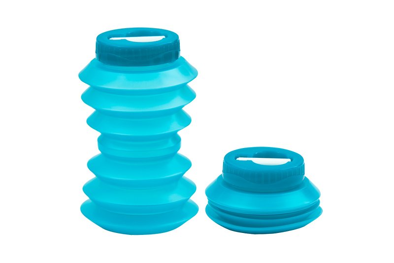 Ohyo│Environmentally friendly retractable water bottle 500ml blue - Pitchers - Plastic Blue
