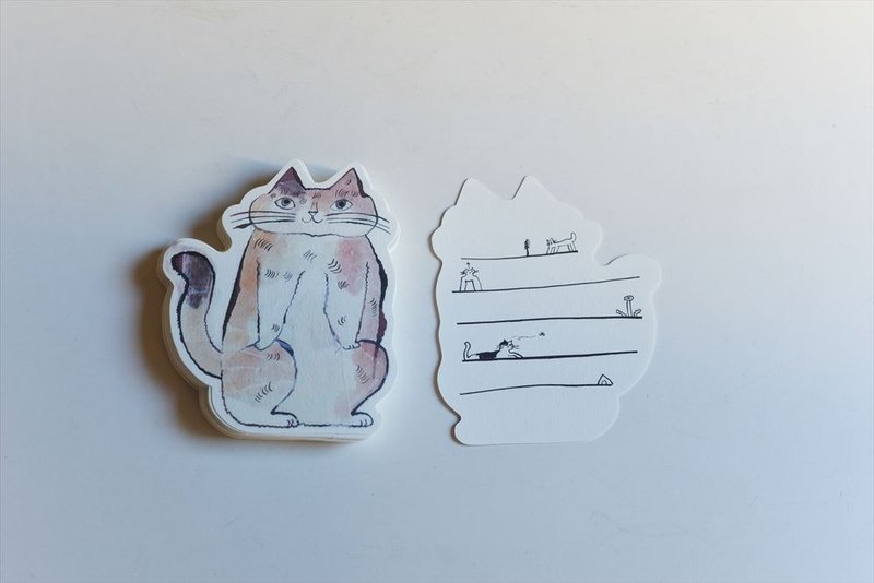 [Kurashiki Design] Tabby cat bonbon style message paper card C (99233-03) - กระดาษโน้ต - กระดาษ 