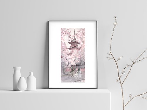Forget About Regrets Printable art Hanami / print it at home / Directly from the Artist