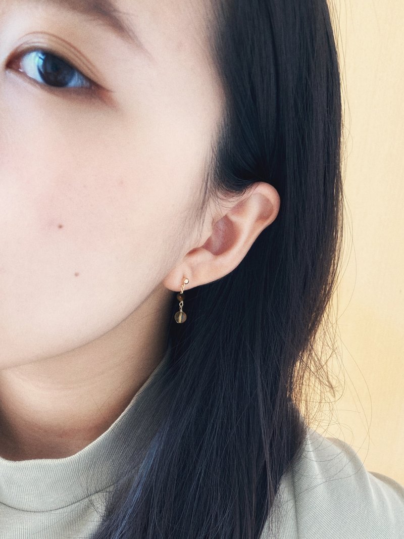 SOUL Earring No.01 - ต่างหู - เงินแท้ สีทอง