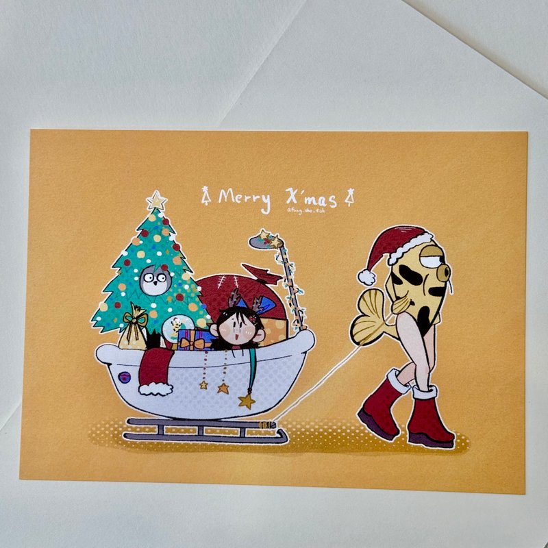 A Bathtub Christmas: A Sleigh Ride in the Tub - Cards & Postcards - Paper Orange