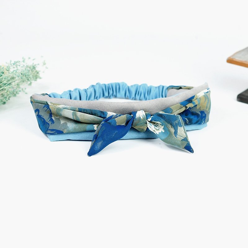 Hairband Headband - เครื่องประดับผม - ผ้าฝ้าย/ผ้าลินิน สีน้ำเงิน