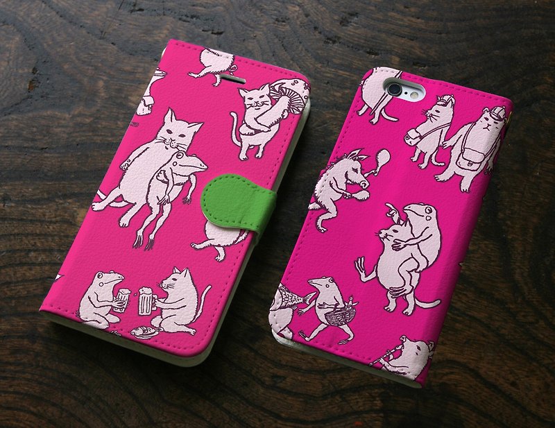 iPhone cover notebook type Friends (Pink) - Other - Polyester Pink