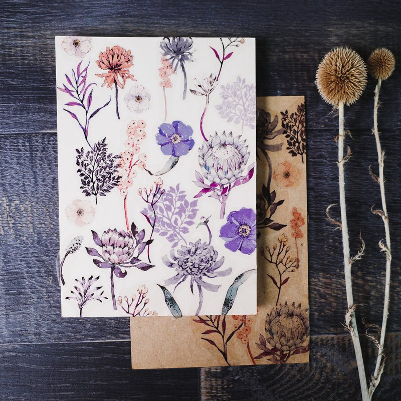 【 city pattern-South Africa】 Retro PET /washi tape  (including release paper) - マスキングテープ・PET テープ - 紙 パープル