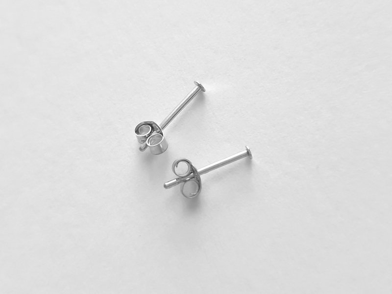 1mm Super Tiny Dot Stud Earrings, Cartilage, Tragus, Helix ,Second hole - ต่างหู - เงินแท้ สีเงิน