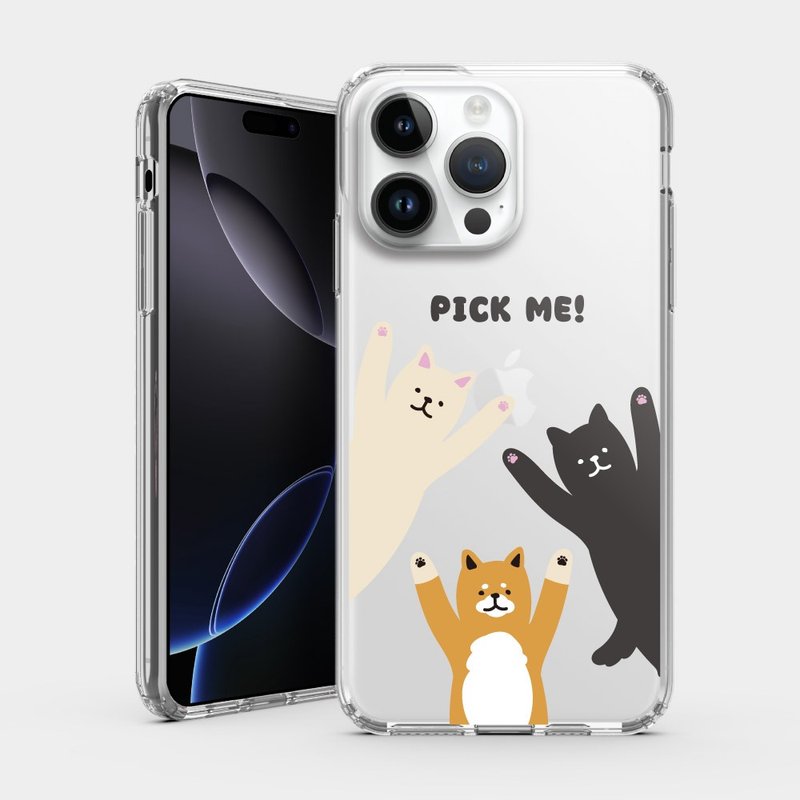 柴犬 IPHONE i16 i15 i14 i13 i12 i11 保護殼 透明手機殼 IP199 - 手機殼/手機套 - 塑膠 卡其色