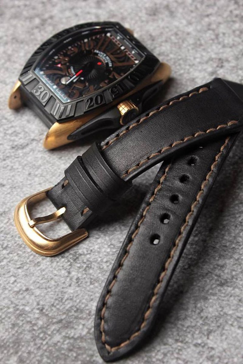[Poseton boutique handmade leather goods] FranckMuller strap handmade leather birthday gift - สายนาฬิกา - หนังแท้ 