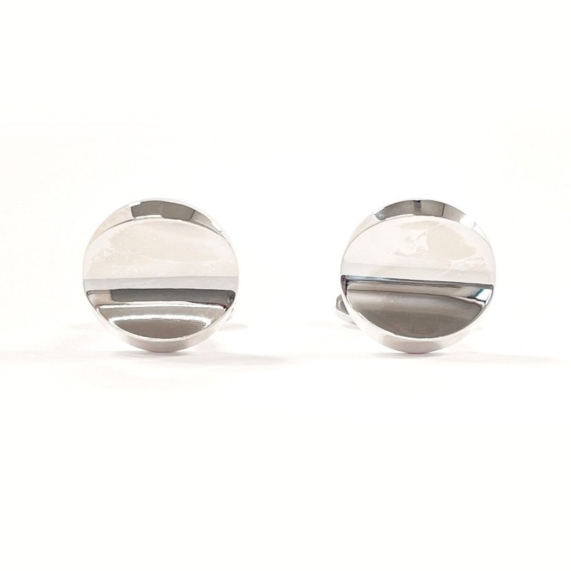 【日本直送 中古美品】ジョージジェンセン Georg Jensen カフス カフリンクス ラウンド デザインナンバー 107 シルバー925 - 其他 - 純銀 銀色