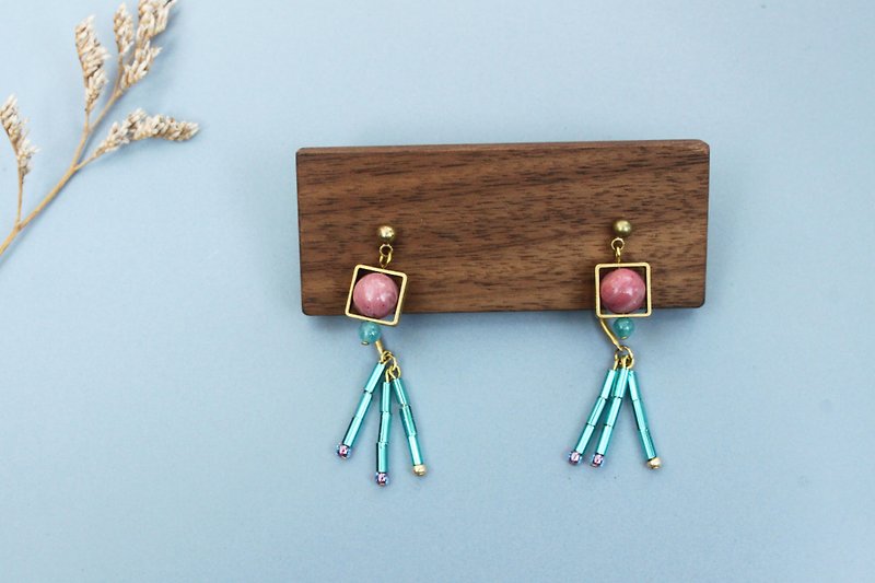 Guppy - earring  clip-on earring - Earrings & Clip-ons - Copper & Brass Pink