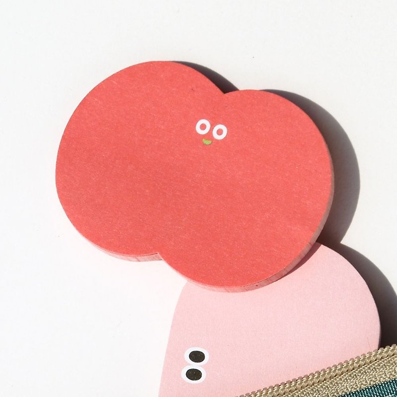 Livework SOMSOM Cute Cloud Sticky Sticker S-Red Apple, LWK54975 - Sticky Notes & Notepads - Paper Red