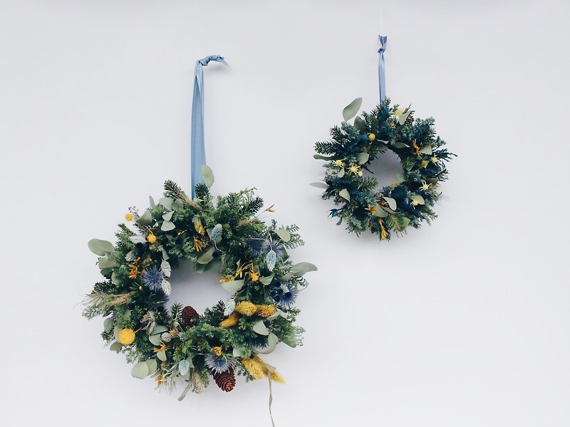 Xmas Wreath! [Poseidon] Dry Flower Wreath Arrangement Christmas Opening - Items for Display - Plants & Flowers 