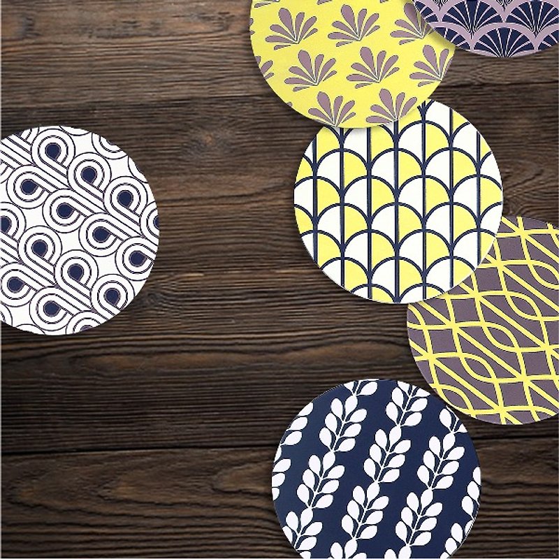 Ceramics Coasters, Print Coasters, Personalized Coasters, Wedding Gift Coasters - Coasters - Pottery Black