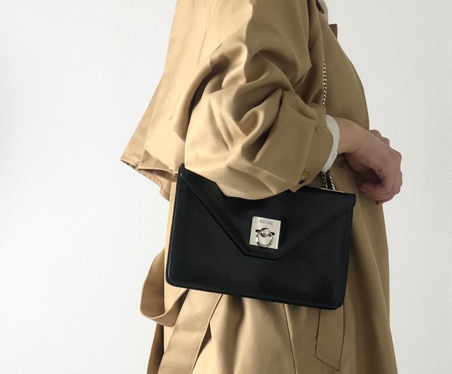 日本直送 名牌中古包 】CELINE セリーヌ ショルダーバッグ ブラック ...