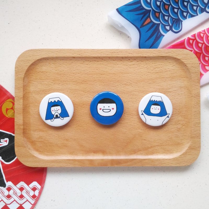 富士君們🍡｜徽章 - 徽章/別針 - 塑膠 藍色