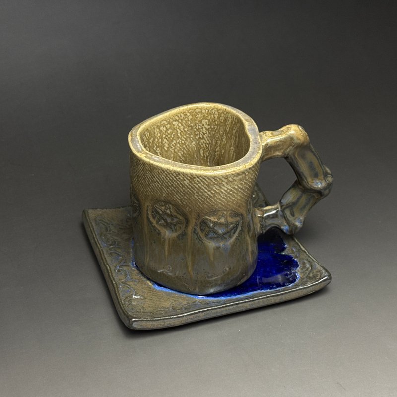 台灣【手作HandMade】侘寂の咖啡杯組肆 - 咖啡杯/馬克杯 - 陶 咖啡色