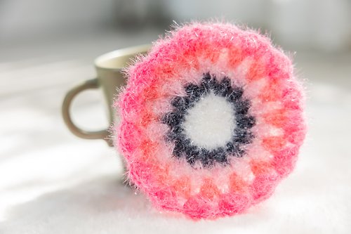 Meya 編縫編織 粉紅・黑・白色 手工編織 韓國菜瓜布 抗菌防臭 繽紛色彩