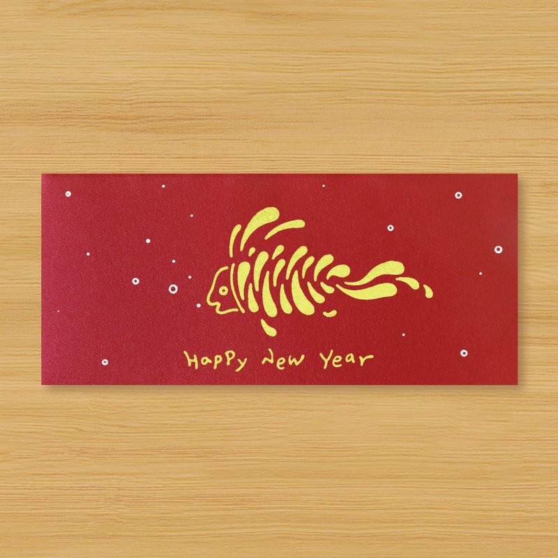 【Fu Yu Happy New Year】Handmade Hand-Painted Red Envelope Bags - ถุงอั่งเปา/ตุ้ยเลี้ยง - กระดาษ สีแดง