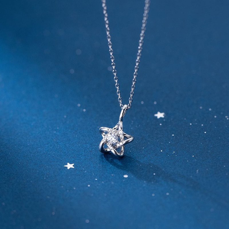 L'amour Lucky Star Necklace (Silver) - สร้อยคอ - เงินแท้ 