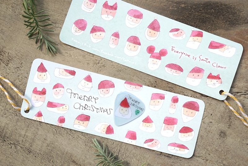 🎄 Christmas gift 🎄2017 Christmas FaMa‧s Pick guitar shrapnel - everyone is a Santa Claus - การ์ด/โปสการ์ด - กระดาษ สีแดง
