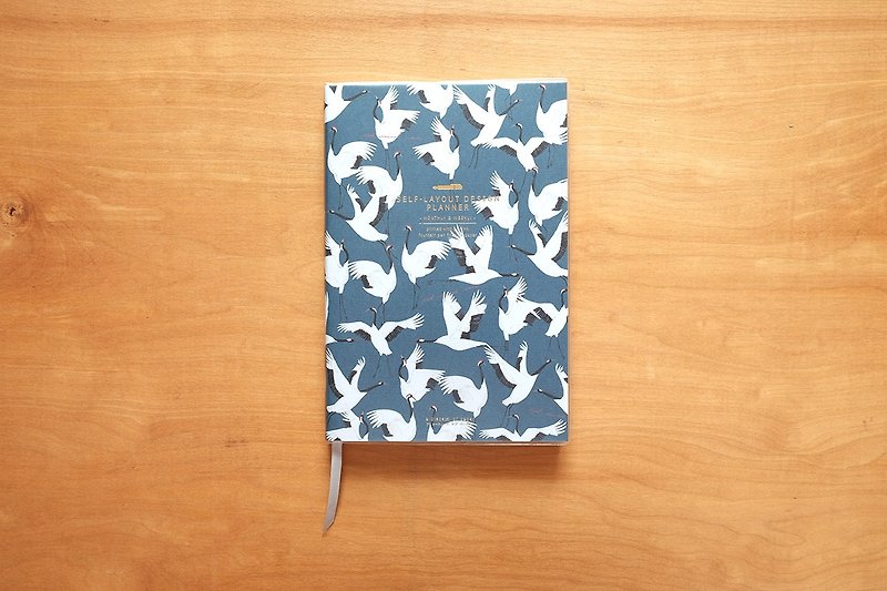 SELF-LAYOUT DESIGN PLANNER A5 : Red crowned crane - Notebooks & Journals - Paper Blue