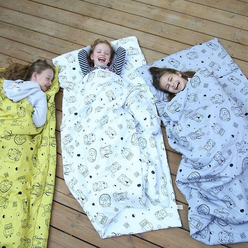 有機棉床組(枕頭套+被套) 銀河灰色 mezoome設計(盒損良品) - 嬰兒床/床圍/寢具 - 棉．麻 灰色