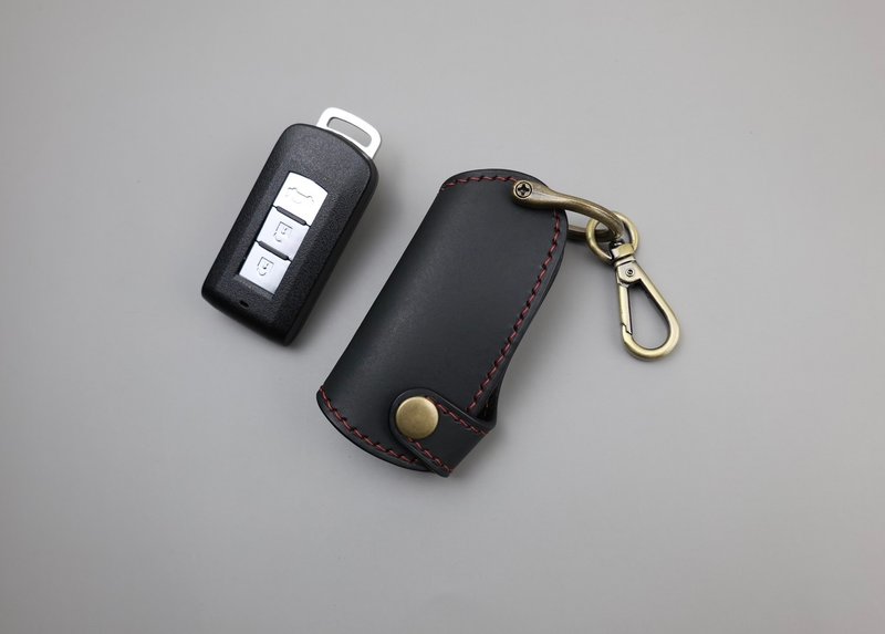 Mitsubishi key leather case - Keychains - Genuine Leather 