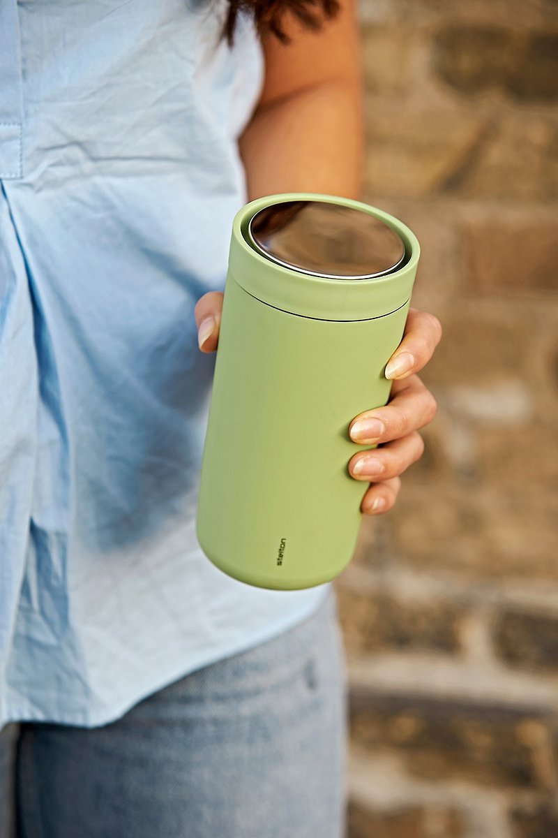 【Stelton】To Go Click tumbler 200ml-avocado green - Cups - Stainless Steel 