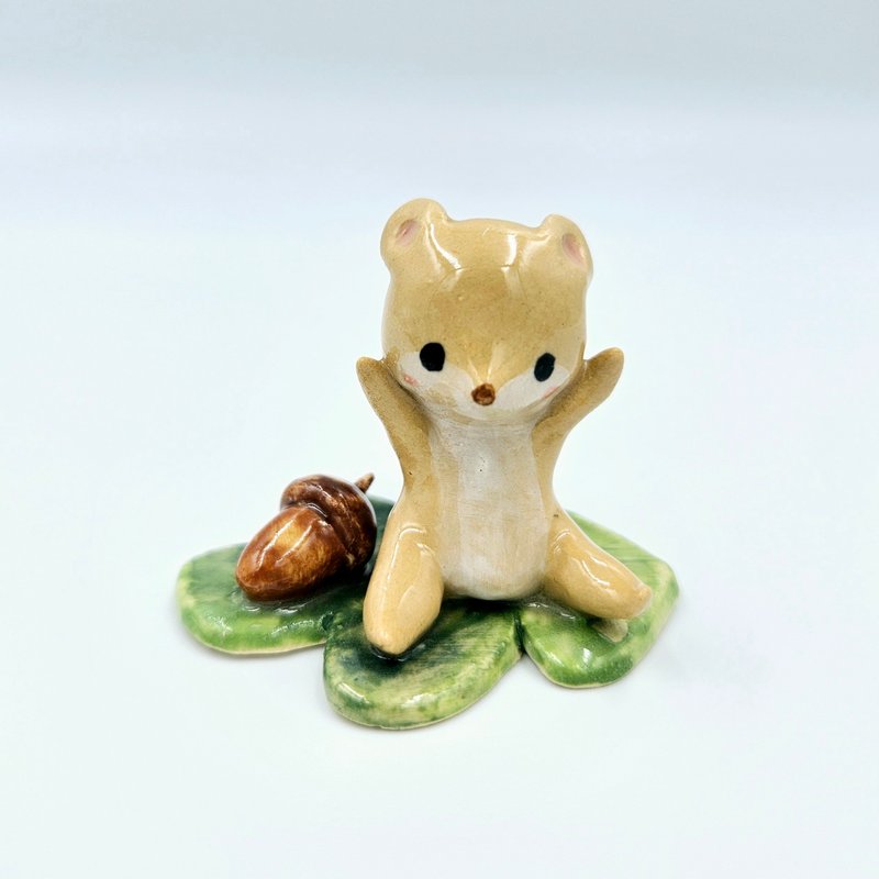 Little Squirrel and His Nuts Yeah!! My Nuts! - Stuffed Dolls & Figurines - Pottery 