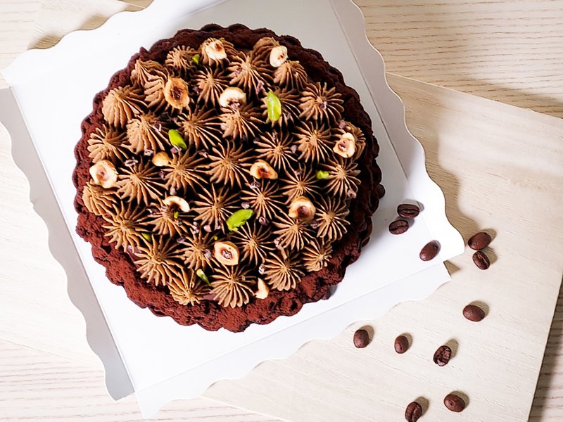 Vegan Hazelnut Espresso Chocolate Tart Shop greencirclebakery