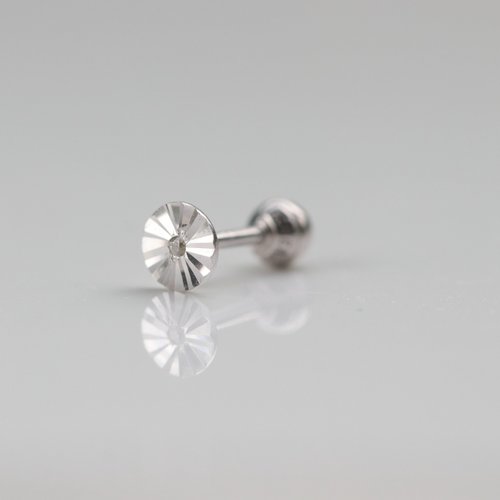 CHARIS GRACE 14K Radial Pattern White Gold Diamond Piercing 光芒白K金鑽