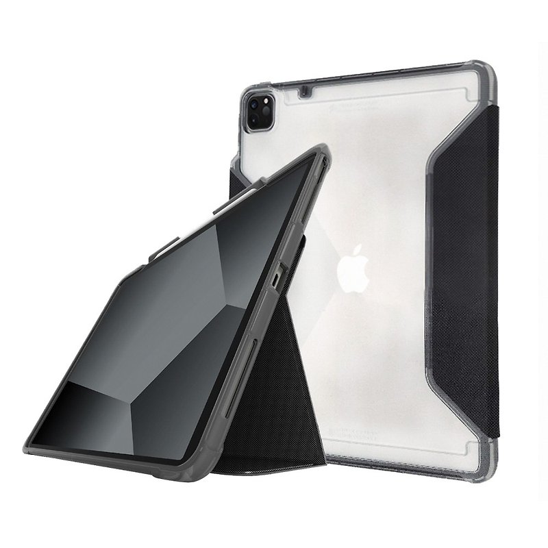 塑膠 平板/電腦保護殼 黑色 - 【STM】Dux Plus iPad Pro 12.9吋 第三~六代 保護殼 (黑)