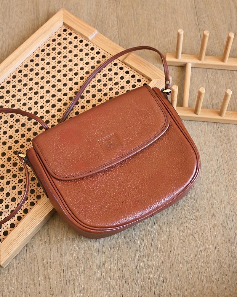 90s Burberrys Antique Cross Shoulder Bag - Messenger Bags & Sling Bags - Genuine Leather Brown