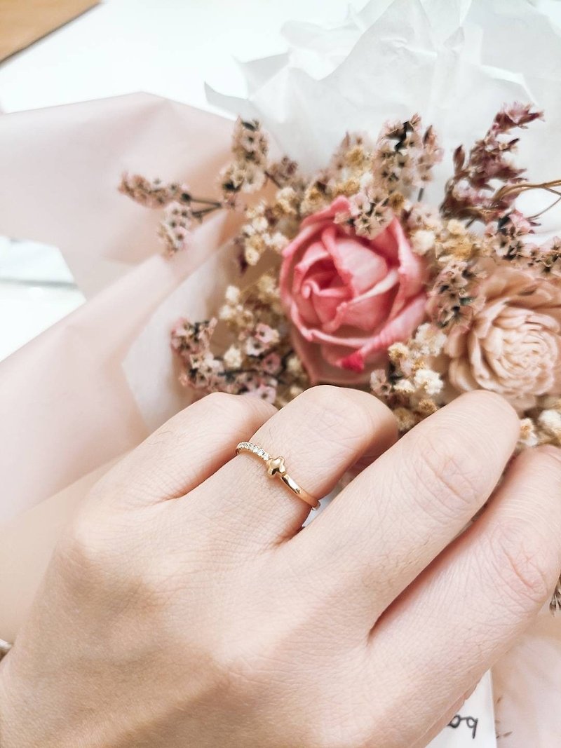 【Duoxi Jewelry】 flower- flower series diamond ring/ring - แหวนทั่วไป - โลหะ 