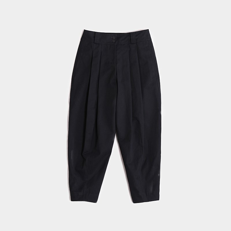 Heavy cotton thick loose loose pants pants - กางเกงขายาว - ผ้าฝ้าย/ผ้าลินิน สีดำ