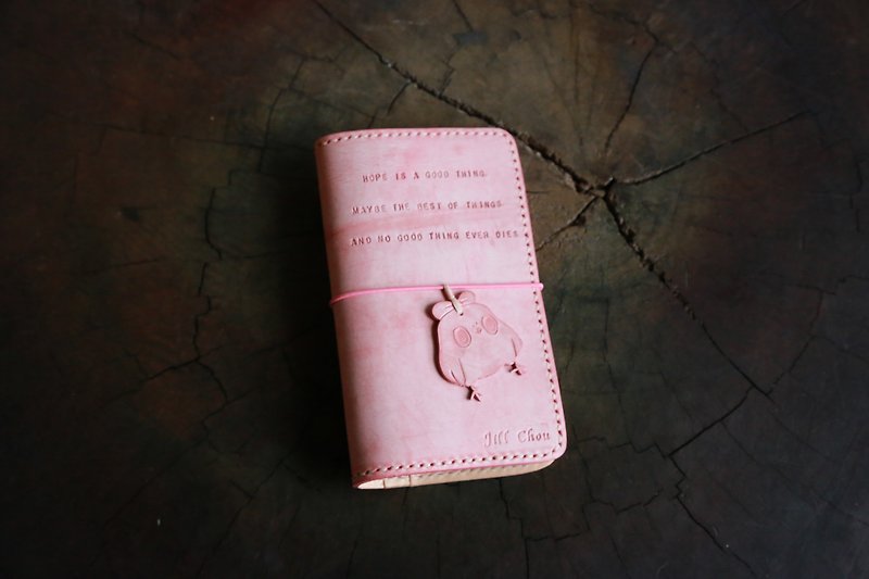 hykcwyre Hand-Stitched Long Passport Cover, Family, Functional, Material Pack, - ที่เก็บพาสปอร์ต - หนังแท้ 