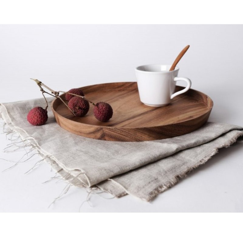 CHABATREE LIMPID ROUND TRAY - Serving Trays & Cutting Boards - Wood Brown