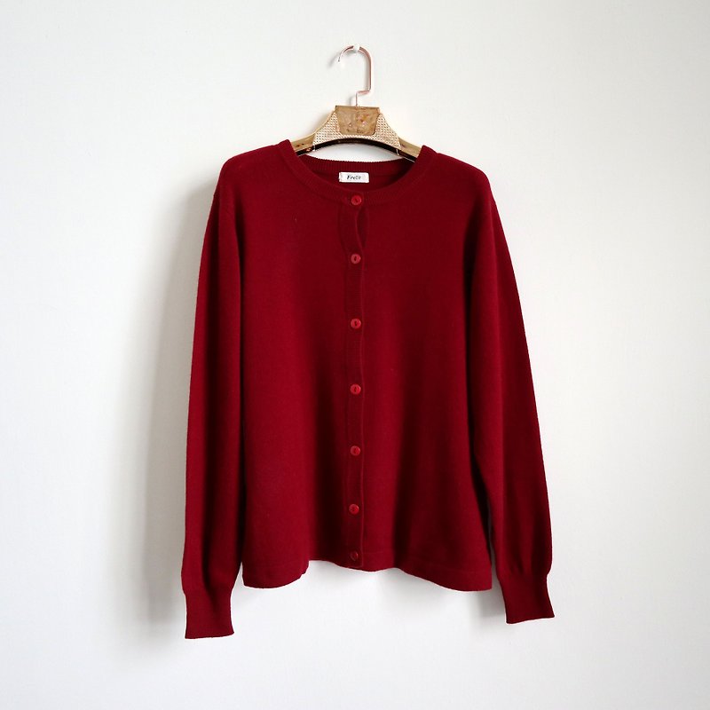 Pumpkin Vintage. Vintage Cashmere Cashmere Cardigan - Women's Sweaters - Wool Red