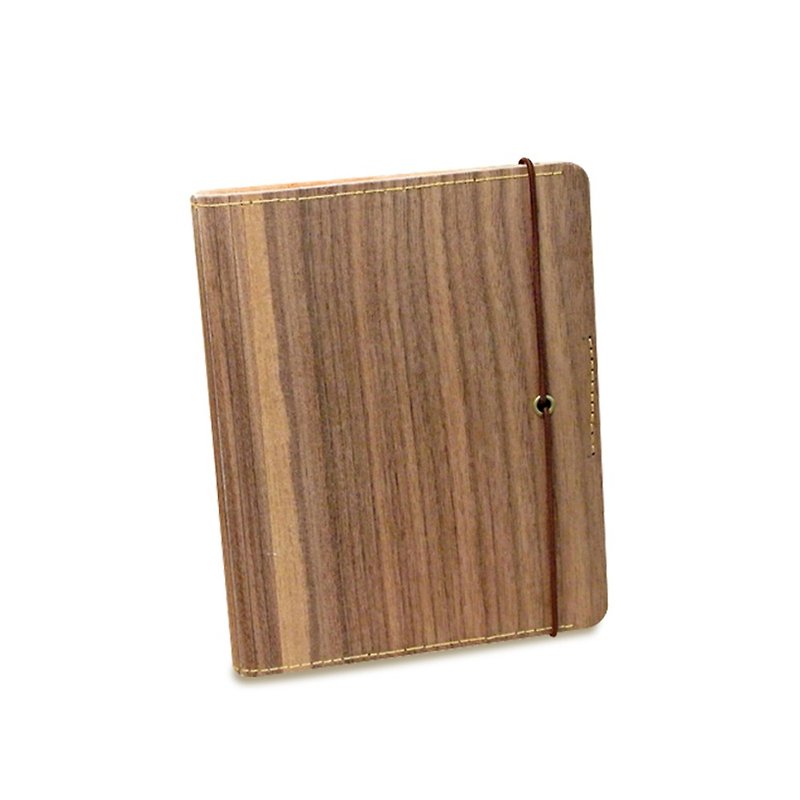 PROW Cover ปกไม้ สายรัดยางยืด, จากไม้จริง, ขนาด A6,วอล์นัท (ไม่มีสมุด) - ปกหนังสือ - ไม้ สีนำ้ตาล