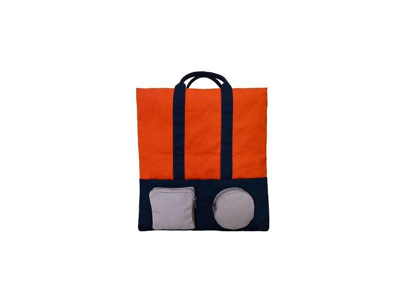 [Backpack after light trip]-Red in autumn - Backpacks - Cotton & Hemp Orange