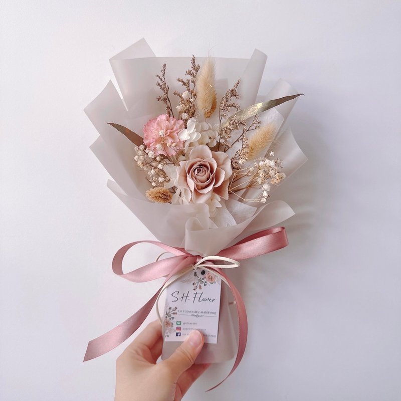 Small eternal bouquet Valentine's Day bouquet/birthday bouquet/confession bouquet/bouquet gift/girlfriend gift - ช่อดอกไม้แห้ง - พืช/ดอกไม้ 