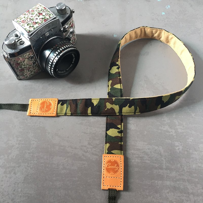 Camo Green  Mirrorless camera Strap - Cameras - Cotton & Hemp Green
