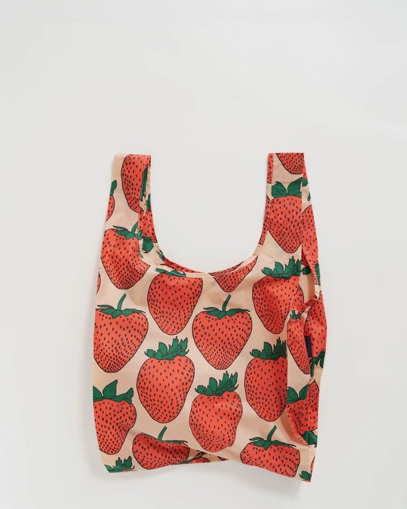 Standard Baggu - Strawberry - กระเป๋าถือ - วัสดุกันนำ้ สึชมพู