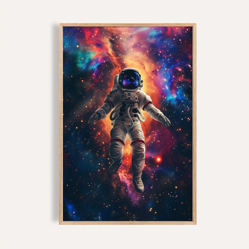 太空主題 超現實藝術掛畫 畫芯 海報 / 宇宙漂流 Cosmic Drifter - 海報/掛畫/掛布 - 紙 