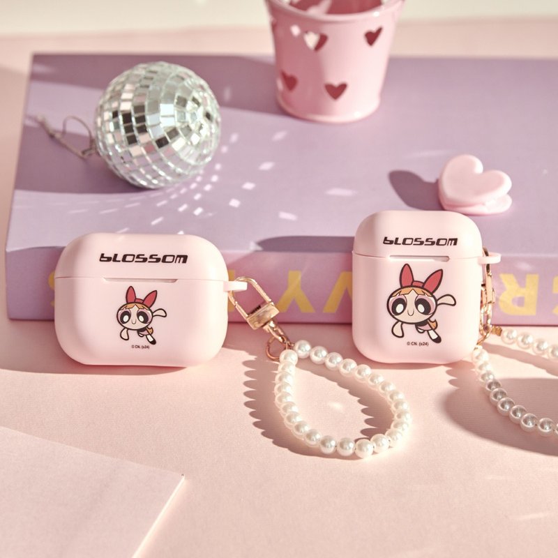飛天小女警愛心光彩霧幻系列AirPods保護套-花花 - AirPods/耳機保護套 - 塑膠 透明