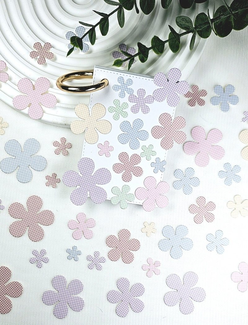 Pastel Dotted Flower Die Cut - 便條紙/便利貼 - 紙 多色