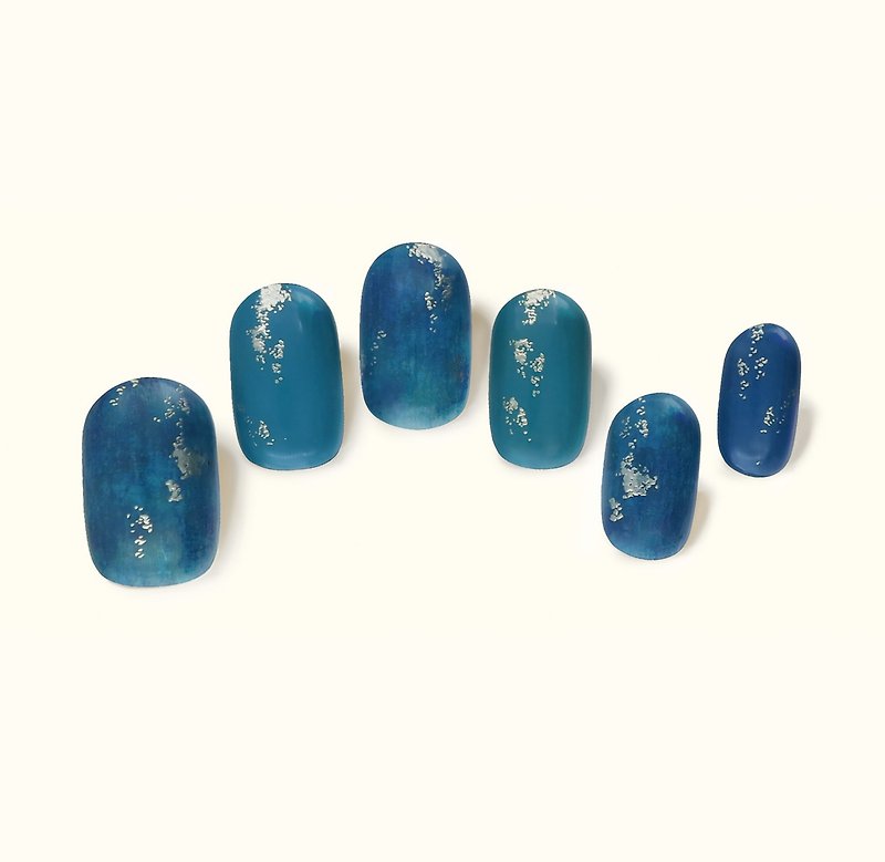 【Gel Art Sticker Set】 ButterFinger【W044】River Blue Ore - Nail Polish & Acrylic Nails - Other Materials 