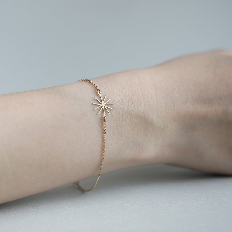 moorigin 紙莎草手鍊 | 醫療鋼・抗過敏・可洗澡・不掉色 - 手鍊/手環 - 不鏽鋼 金色