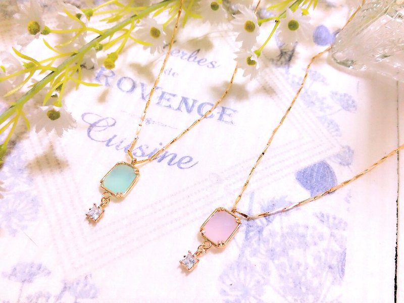 Dream Opal Diamond Necklace - Necklaces - Other Metals 