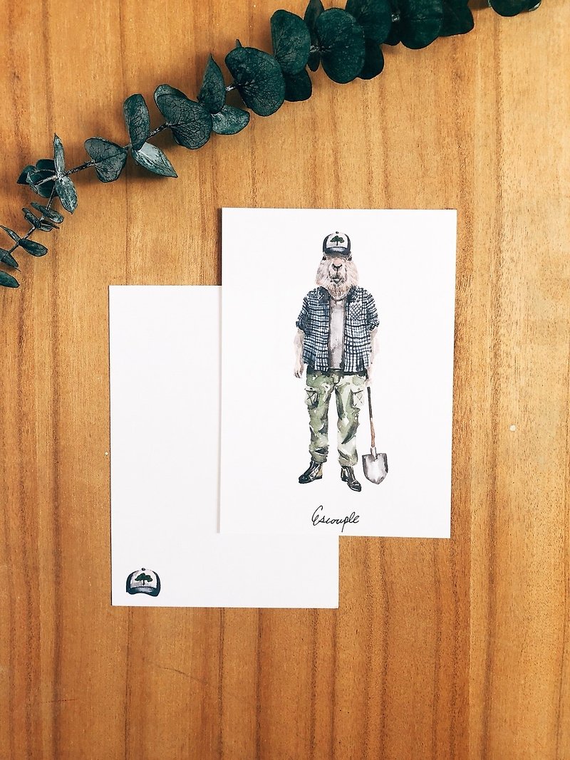 Animal Postcard - Groundhog - การ์ด/โปสการ์ด - กระดาษ หลากหลายสี