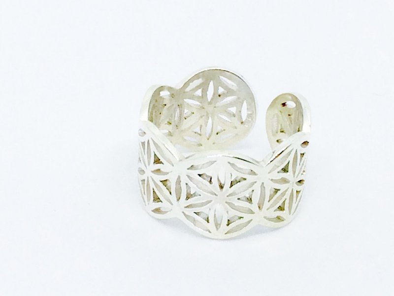 Flower of life ring Flower of life ring series thick version - General Rings - Sterling Silver Silver